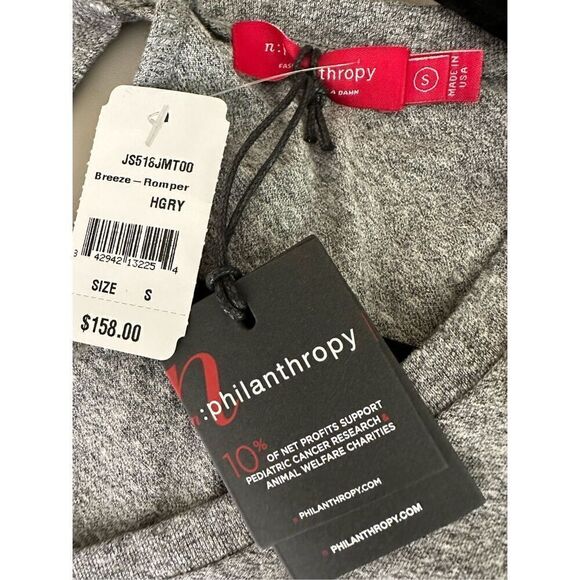 Revolve n:philanthropy Breeze Romper in Grey Size S - Picture 6 of 8